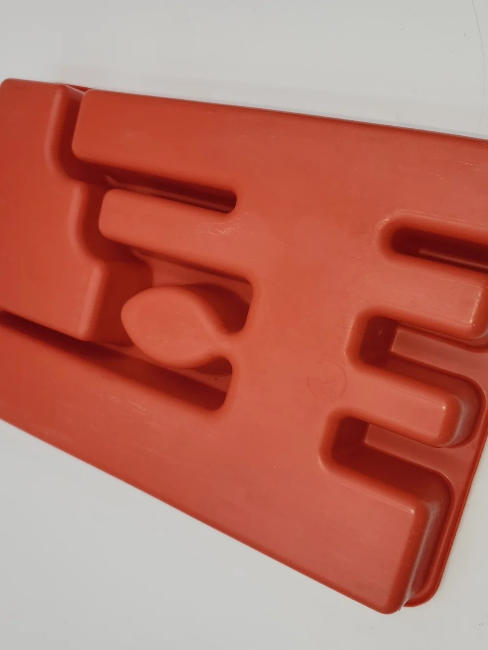 Vintage Rubbermaid #2921 Silverware Flatware Utensil Holder Tray 70s orange rust